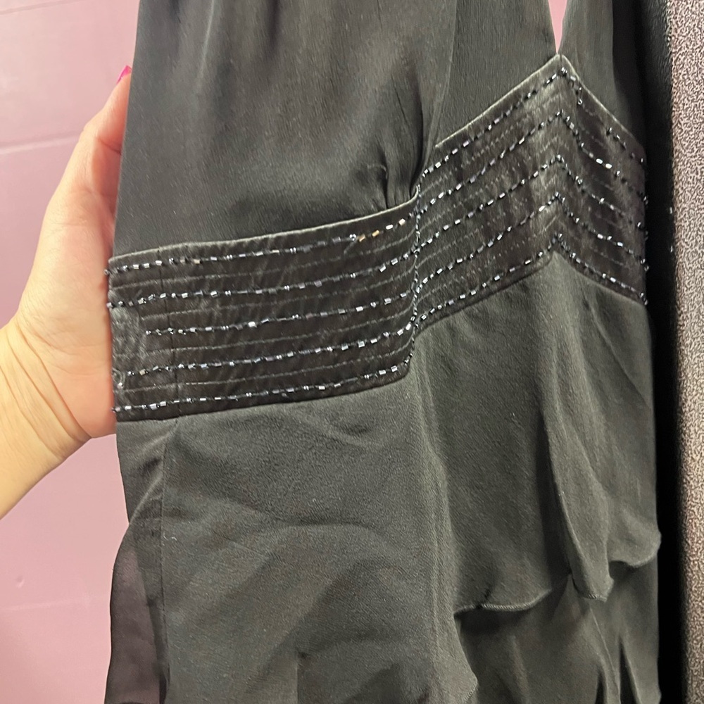 Dave & Johnny Sz 11/12 Vintage sequin Fancy tank Style short Black Dress - Picture 15 of 15